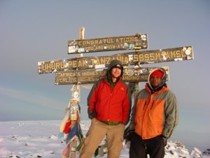 On the top of Kilimanjaro