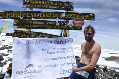 Hardy climbers led by Wim Hof reach Kilimanjaro peak wearing just