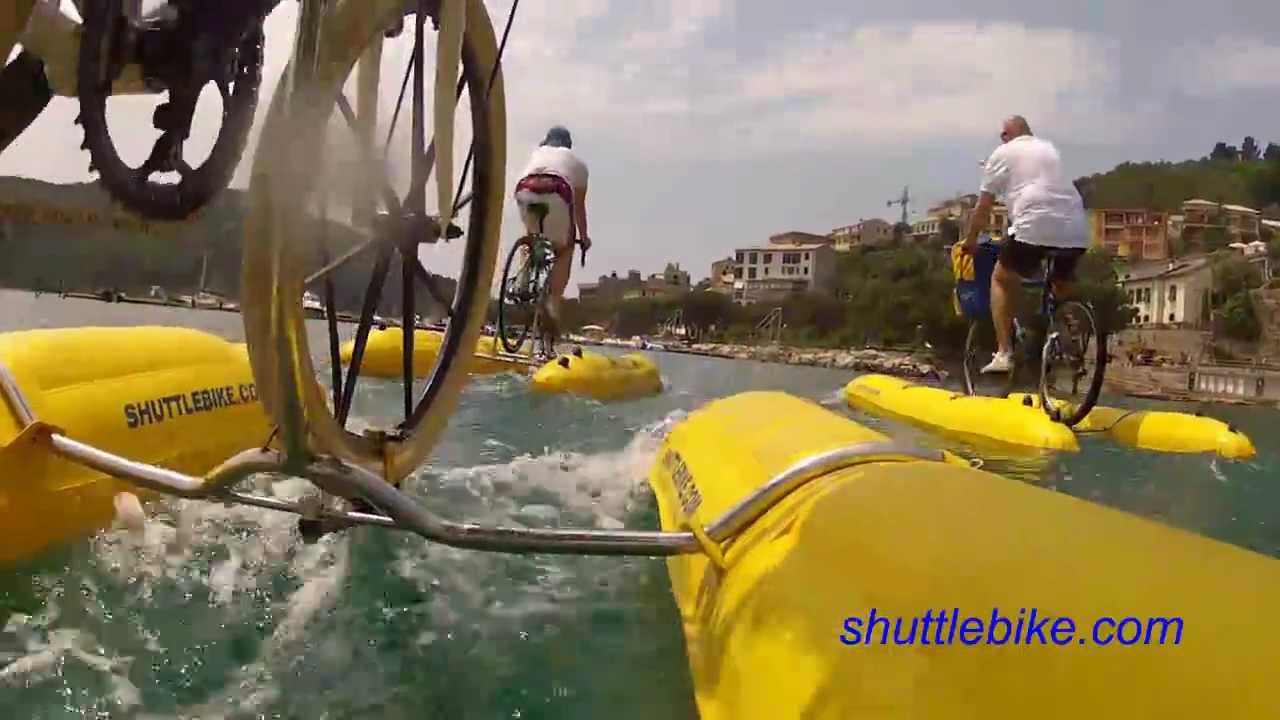 The ShuttleBike Turns Your Bicycle Into a Pontoon Boat