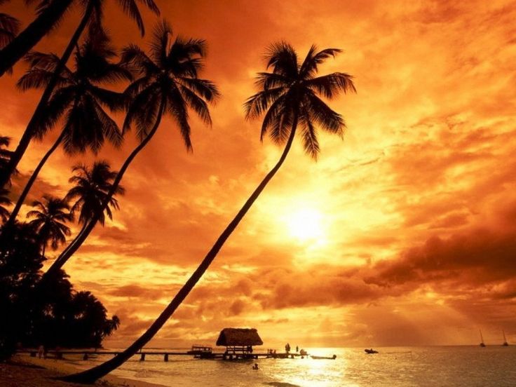 Sunset in adventurous Indonesia