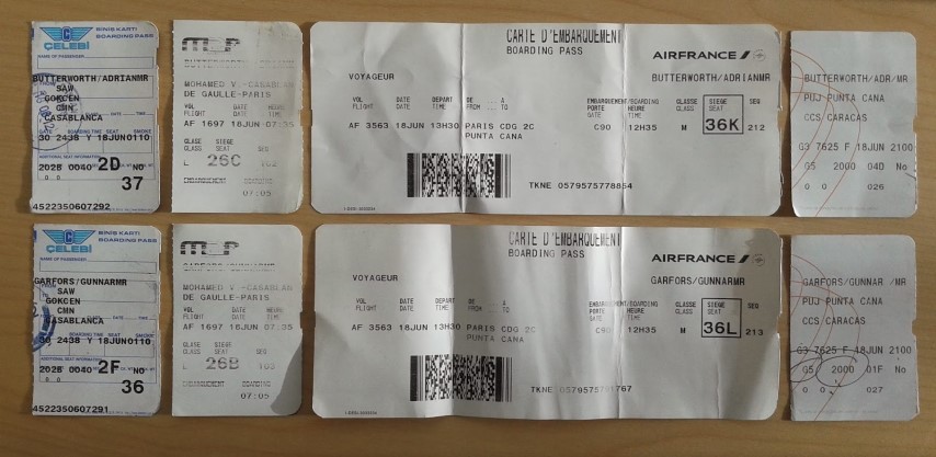 ContinentRun ticket evidence - traveling to 5 continents in 1 day Gunna Garfors